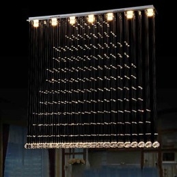 K9 Crystal Pendant Lampă suspendată din sârmă Candelabru Iluminat Plafoniera Cafenea de interior