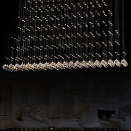 K9 Crystal Pendant Lampă suspendată din sârmă Candelabru Iluminat Plafoniera Cafenea de interior
