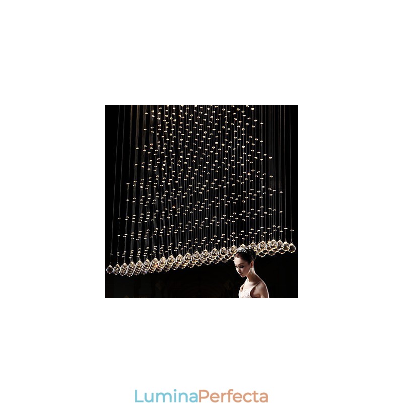K9 Crystal Pendant Lampă suspendată din sârmă Candelabru Iluminat Plafoniera Cafenea de interior
