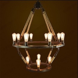 American Industrial Windge Hemp 12 Lampă retro europeană