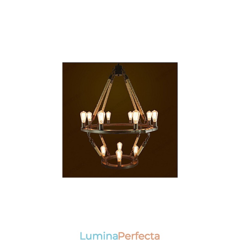 American Industrial Windge Hemp 12 Lampă retro europeană