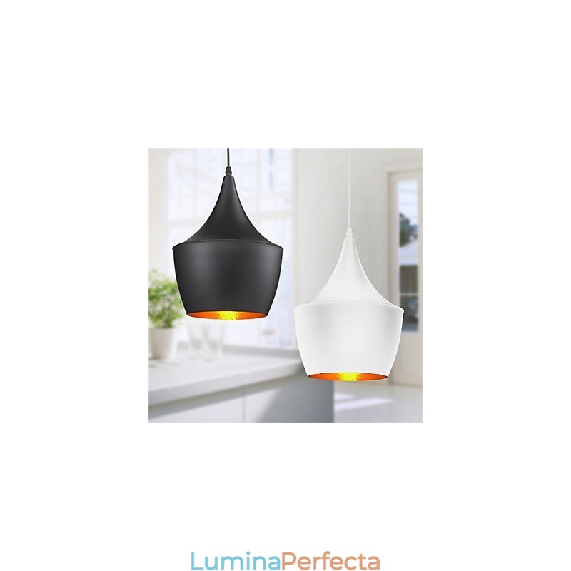 Lampă de suspendare Retro Vintage Tom Dixon Design Negru Alb Tip Cafe lămpi de pandantiv