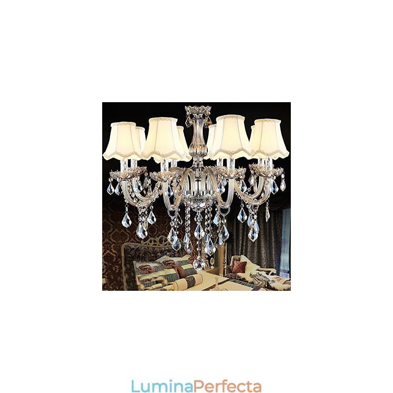K9 Candelabru de Crăciun Transparent cu Lumânare de Cristal cu 8 Lumini