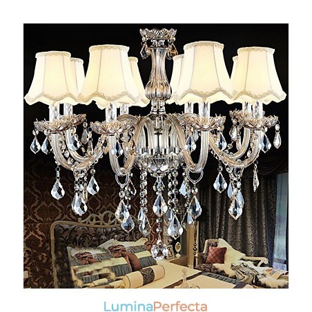 K9 Candelabru de Crăciun Transparent cu Lumânare de Cristal cu 8 Lumini K9 Candelabru de Crăciun Transparent cu Lumânare de Cristal cu 8 Lumini