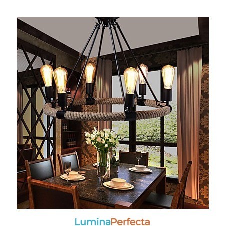 Candelabru Pandantiv Stil Mini Rustic Lodge Metal Candelabru Pandantiv Stil Mini Rustic Lodge Metal