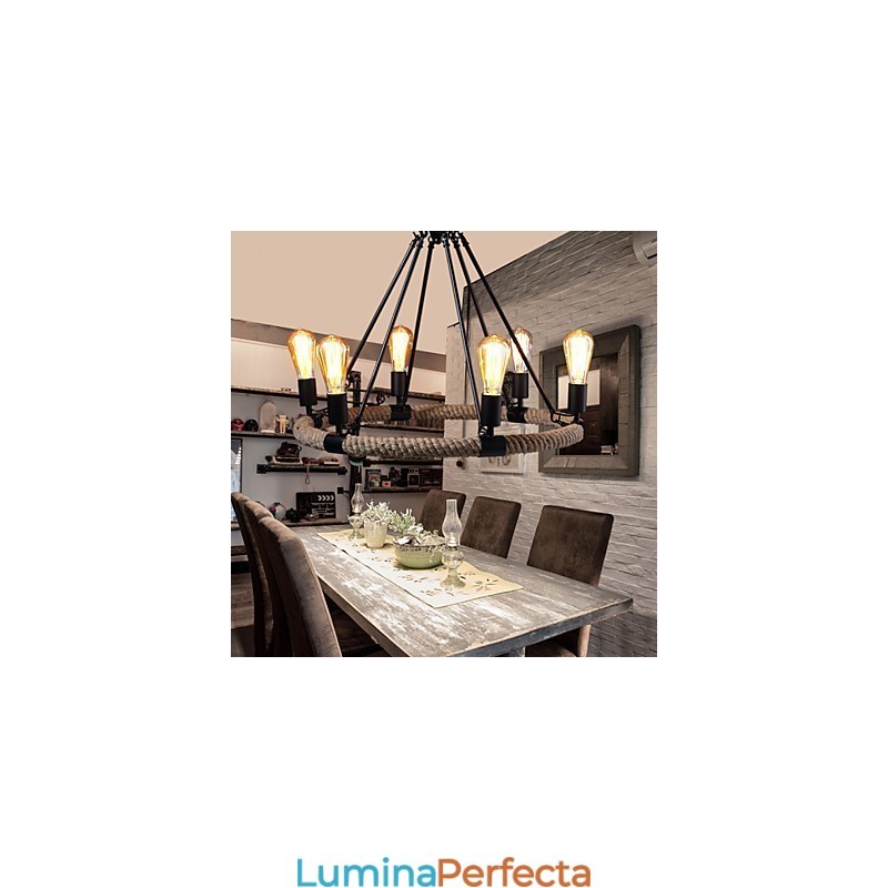 Candelabru Pandantiv Stil Mini Rustic Lodge Metal