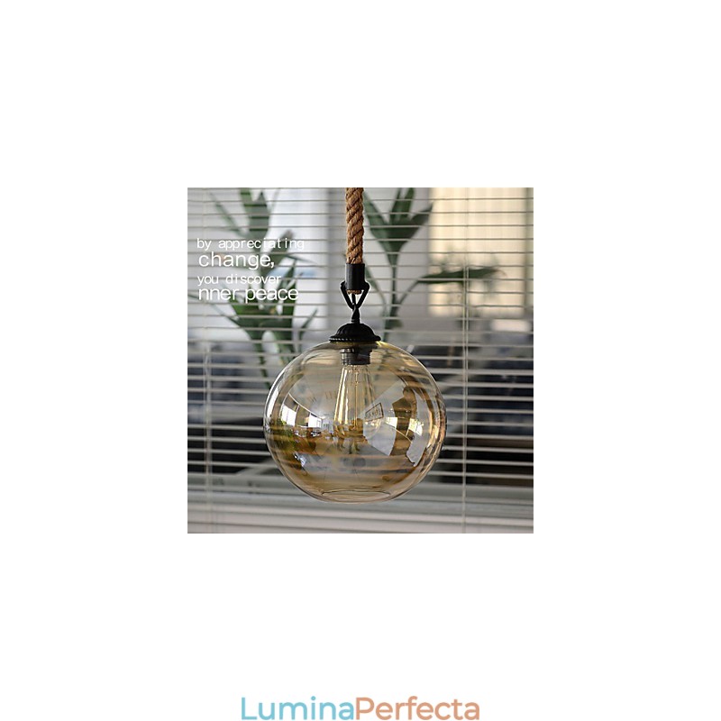 Loft American Rope Lumini retro Lumini Pendant Sticlă