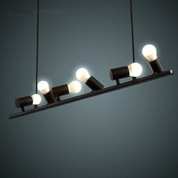 Lampă suspendată din metal cu pictură în stil retro vintage
