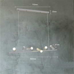 Lampă suspendată din metal cu pictură în stil retro vintage