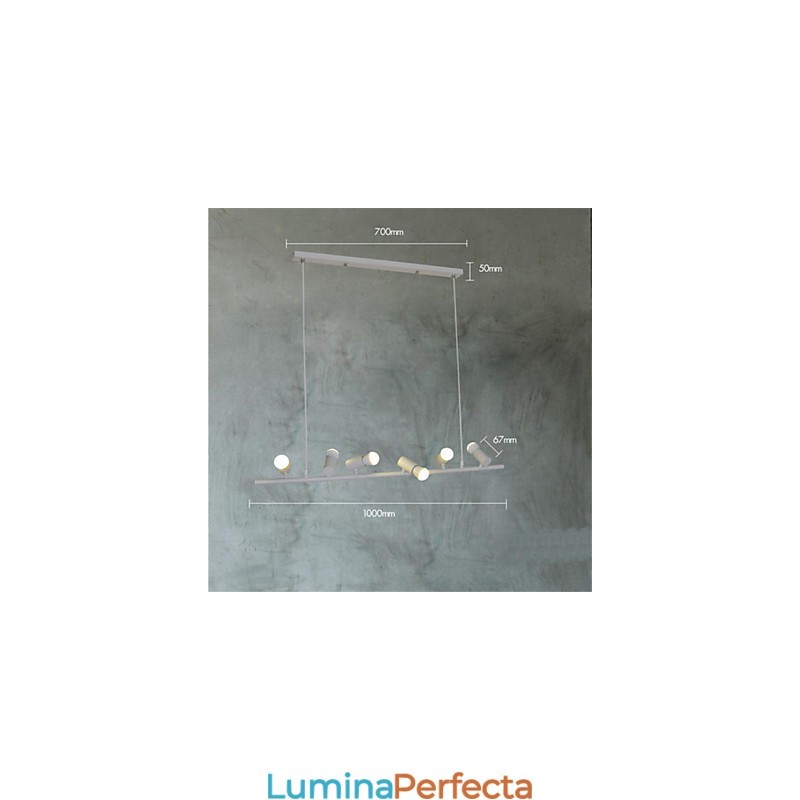 Lampă suspendată din metal cu pictură în stil retro vintage