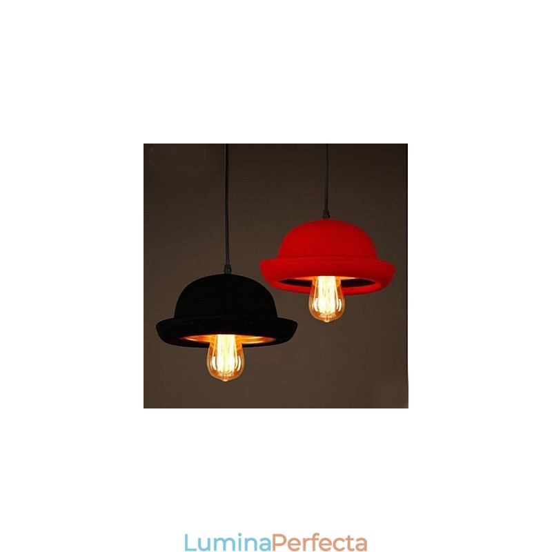 Candelabru Hat Pendant Cafe Design Negru