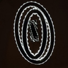 Lampă suspendată modernă din cristal cu inel dublu oval pt