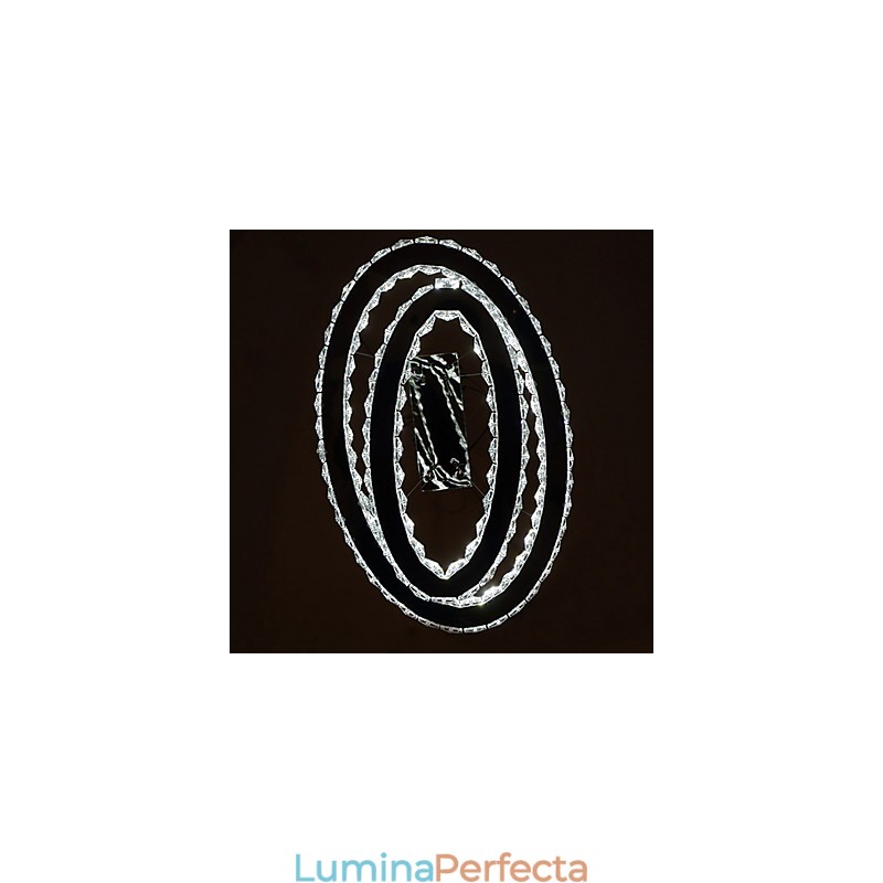 Lampă suspendată modernă din cristal cu inel dublu oval pt