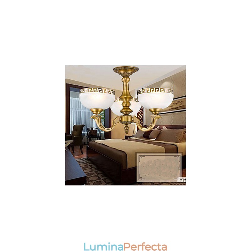 Lampă din cupru complet Marble Dining Candelabru original modern din cupru