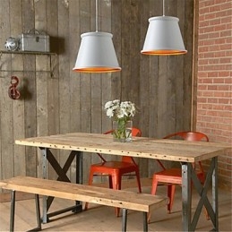 Clasic Rustic Lodge Vintage Mini Style Pictură Metal Pendant Lampă