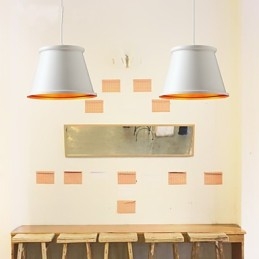 Clasic Rustic Lodge Vintage Mini Style Pictură Metal Pendant Lampă