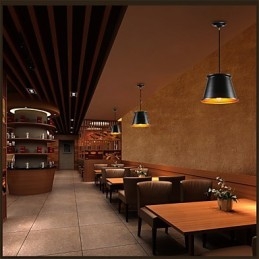 Clasic Rustic Lodge Vintage Mini Style Pictură Metal Pendant Lampă