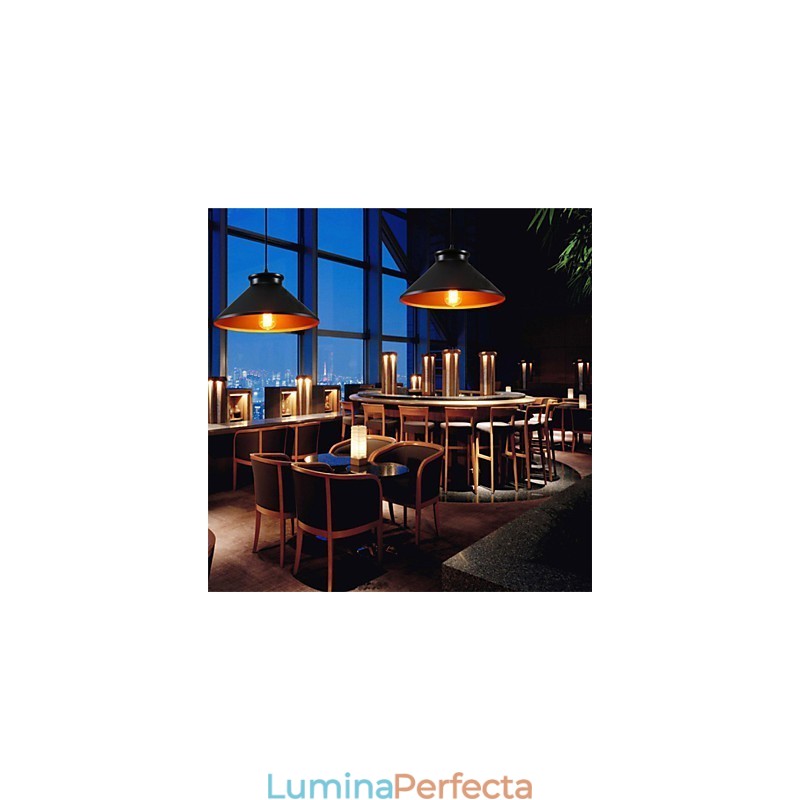 Lampă suspendată din metal cu pictură în stil retro, tradițional, vintage