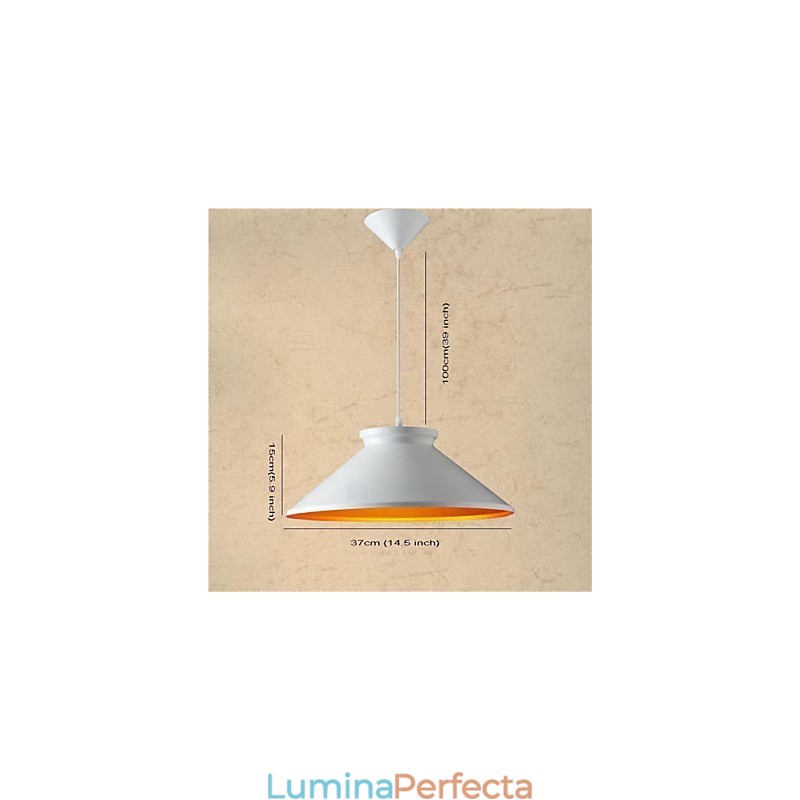 Lampă suspendată din metal cu pictură în stil retro, tradițional, vintage
