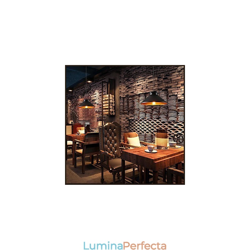 Lampă suspendată din metal cu pictură în stil retro, tradițional, vintage