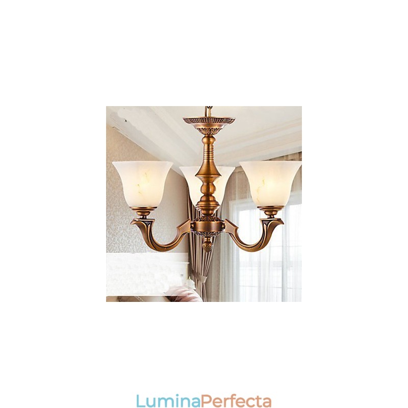 Candelabru în stil european Lampă din cupru Lămpi de marmură
