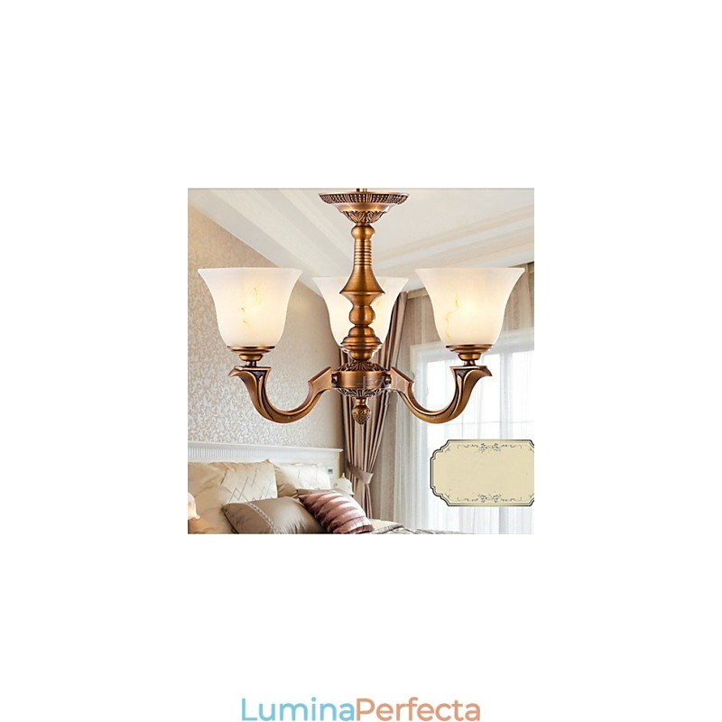 Candelabru în stil european Lampă din cupru Lămpi de marmură