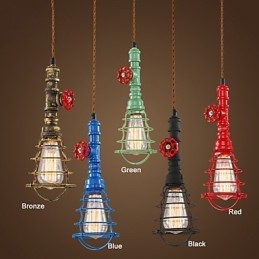 E26 Lampă cu suspendare vintage. Lumini de design pentru conducte de apă