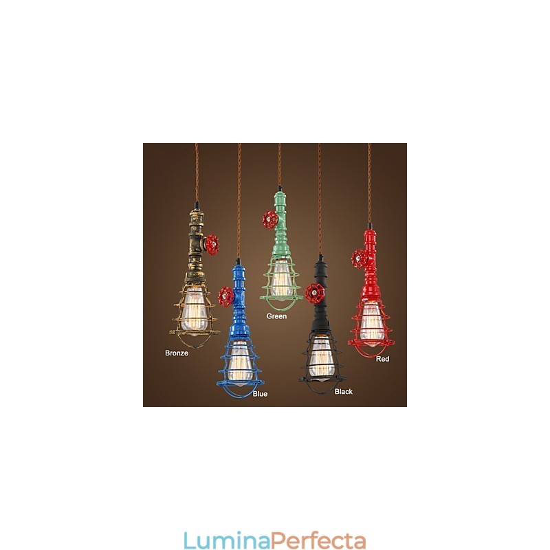 E26 Lampă cu suspendare vintage. Lumini de design pentru conducte de apă