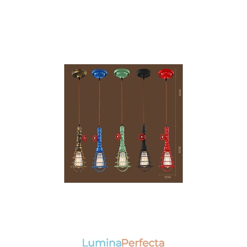 E26 Lampă cu suspendare vintage. Lumini de design pentru conducte de apă