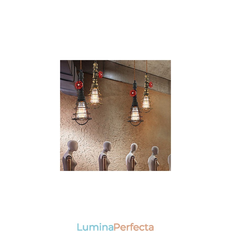E26 Lampă cu suspendare vintage. Lumini de design pentru conducte de apă