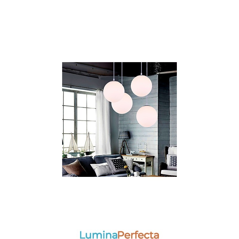 Lampă suspendată din sticlă contemporană cu 1 lumini