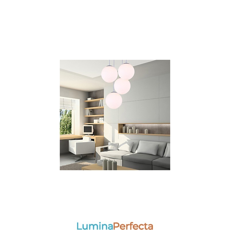 Lampă suspendată din sticlă contemporană cu 1 lumini