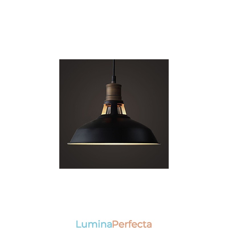Lampă suspendată din metal Vintagen industrială, 1 lumină, multicoloră, opțional