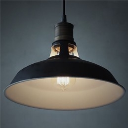 Lampă suspendată din metal Vintagen industrială, 1 lumină, multicoloră, opțional