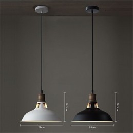 Lampă suspendată din metal Vintagen industrială, 1 lumină, multicoloră, opțional