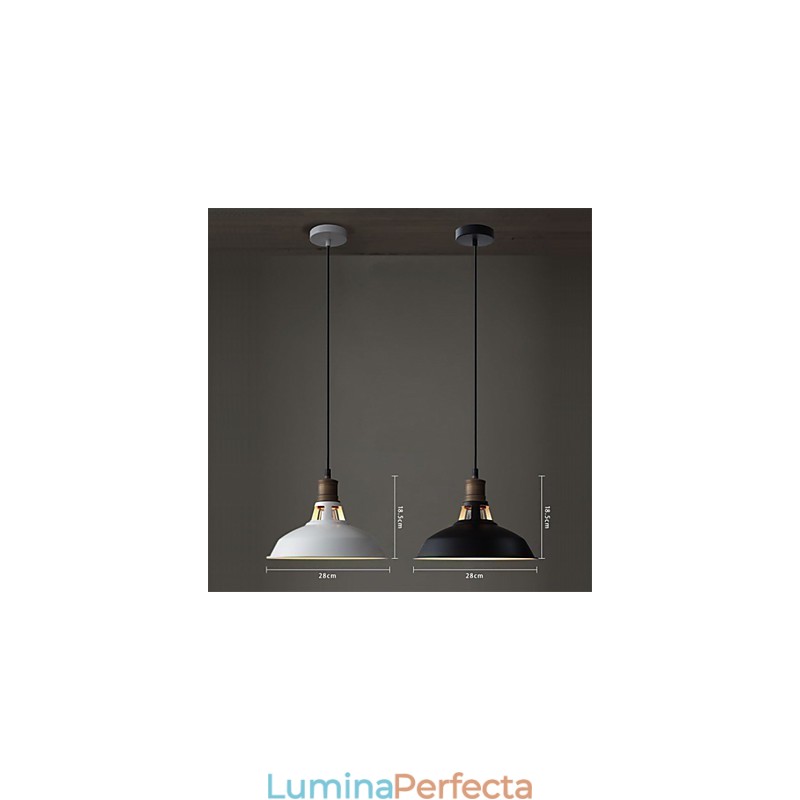 Lampă suspendată din metal Vintagen industrială, 1 lumină, multicoloră, opțional