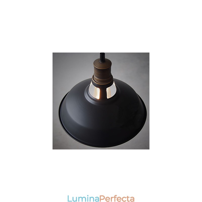 Lampă suspendată din metal Vintagen industrială, 1 lumină, multicoloră, opțional