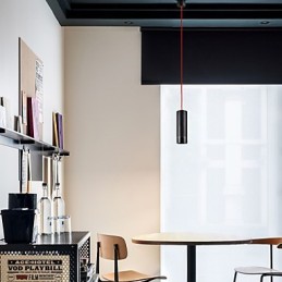 Lampă suspendată Mini cu 1 lumină anodizat negru cu aluminiu