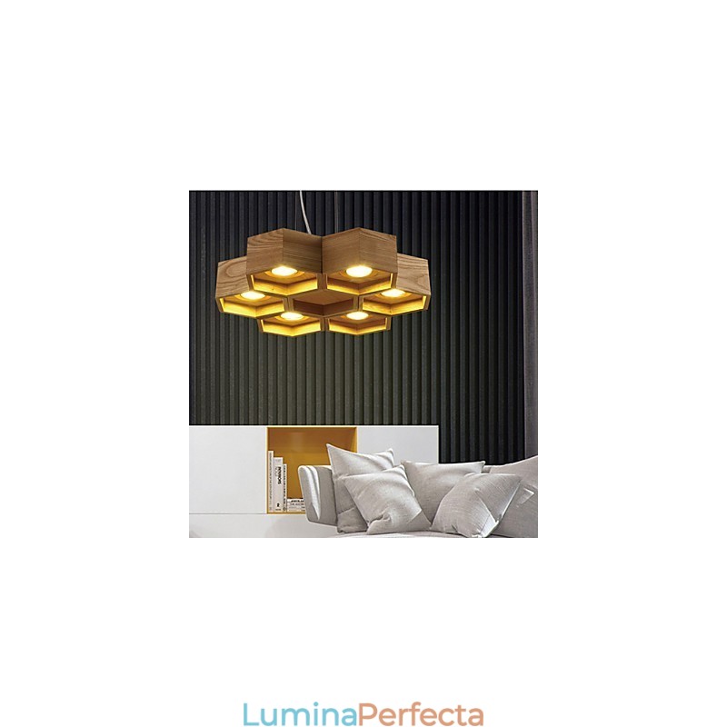 Lampe suspendate Country Wood Bamboo