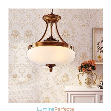 Lampă de marmură europeană Lustre de cupru Lampă de marmură europeană Lustre de cupru