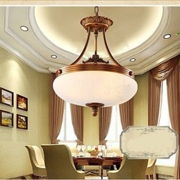 Lampă de marmură europeană Lustre de cupru