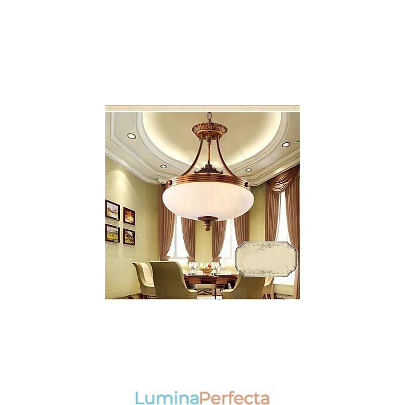 Lampă de marmură europeană Lustre de cupru