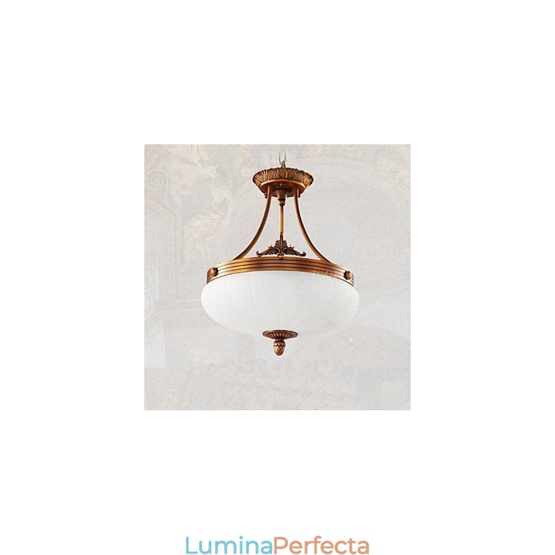Lampă de marmură europeană Lustre de cupru