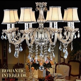 Candelabru Mare Cristal 8 Brate Lumina Cristal De Lux Candelabru Moda Cristal Lumina