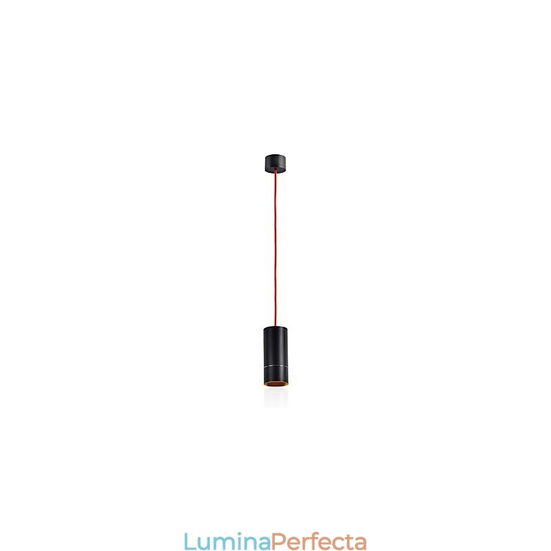 Lampă suspendată Mini cu 1 lumină anodizat negru cu aluminiu