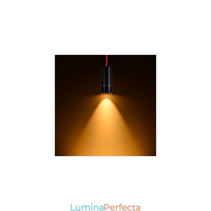 Lampă suspendată Mini cu 1 lumină anodizat negru cu aluminiu