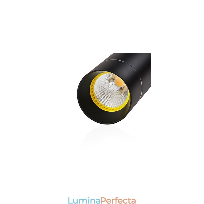 Lampă suspendată Mini cu 1 lumină anodizat negru cu aluminiu
