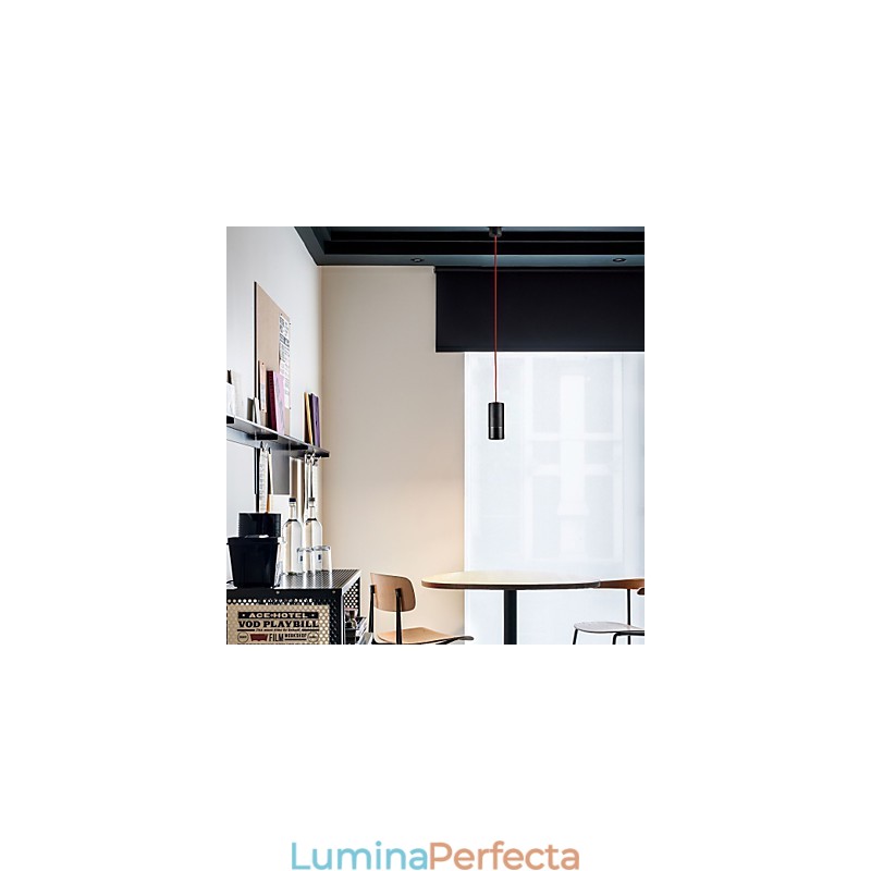 Lampă suspendată Mini cu 1 lumină anodizat negru cu aluminiu