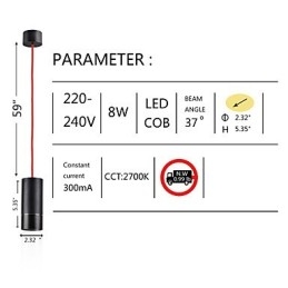 Lampă suspendată Mini cu 1 lumină anodizat negru cu aluminiu