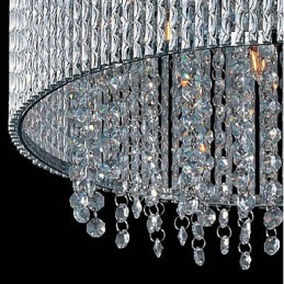 Lampă suspendată din cristal cu 7 lumini în formă de cilindru